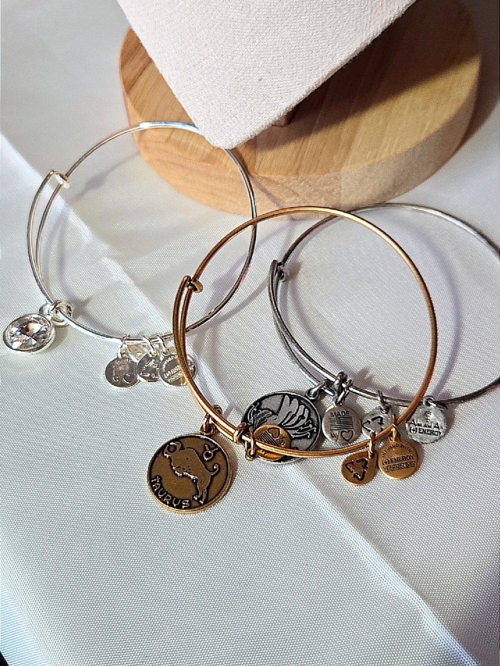 Alex and Ani Mixed Metal Zodiac Charm Bangle Set - Gold & Silver